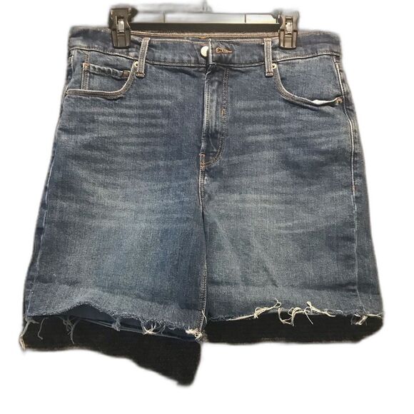 Old Navy Bermuda Shorts Women’s Size 12 Blue Denim Zip Fly Frayed Hem 7” Inseam - Picture 4 of 4